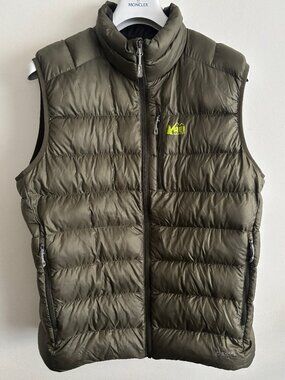 REI Olive Green Primaloft Down Insulated Puffer Vest - Large
